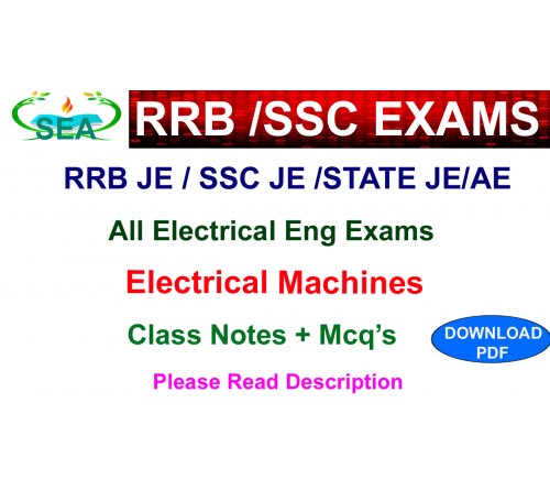 MACHINES NOTES COMPLETE PDF FOR RRB JE/SSC JE /OTHER EXAMS